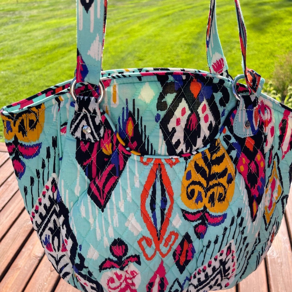 Vera Bradley Glenna Shoulder Bag Pueblo Pattern In Turquoise and Aztec Colors